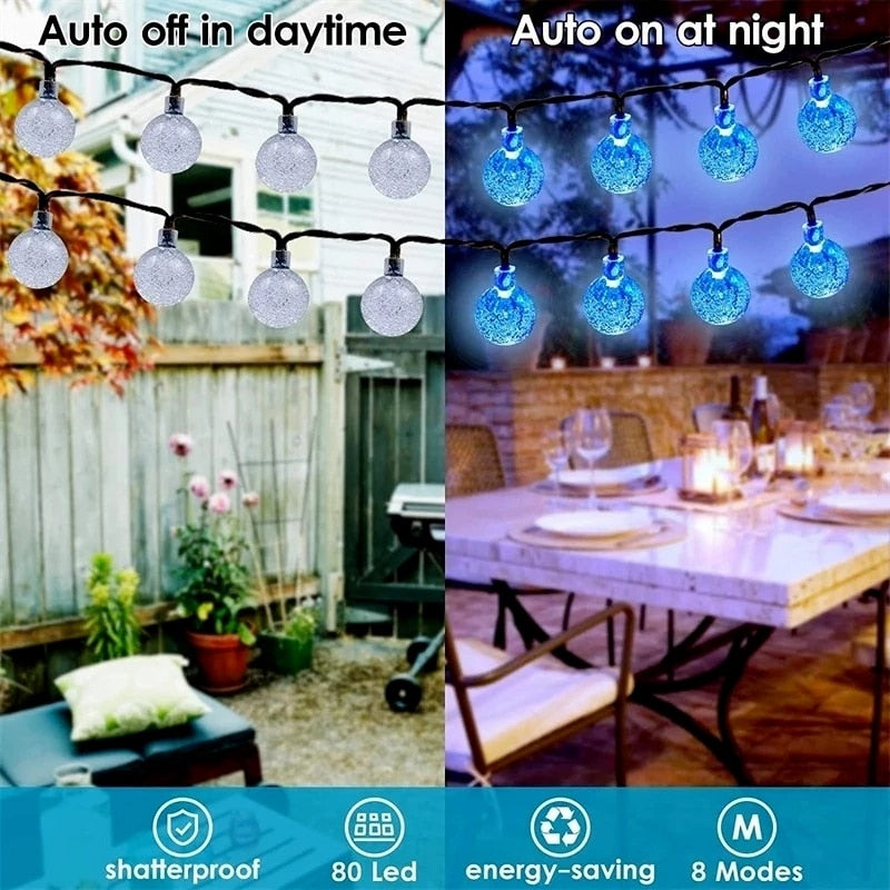 Lichterkette LED für Balkon/Terrasse