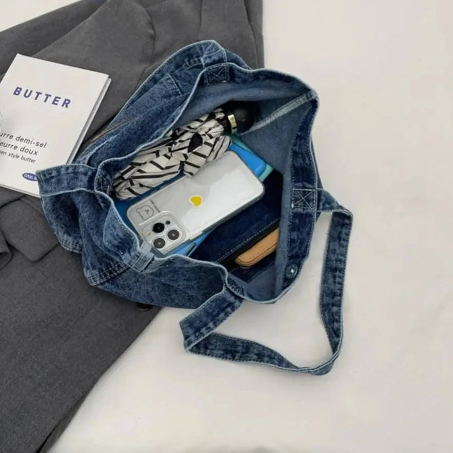 Originelle Jeans-Schultertasche