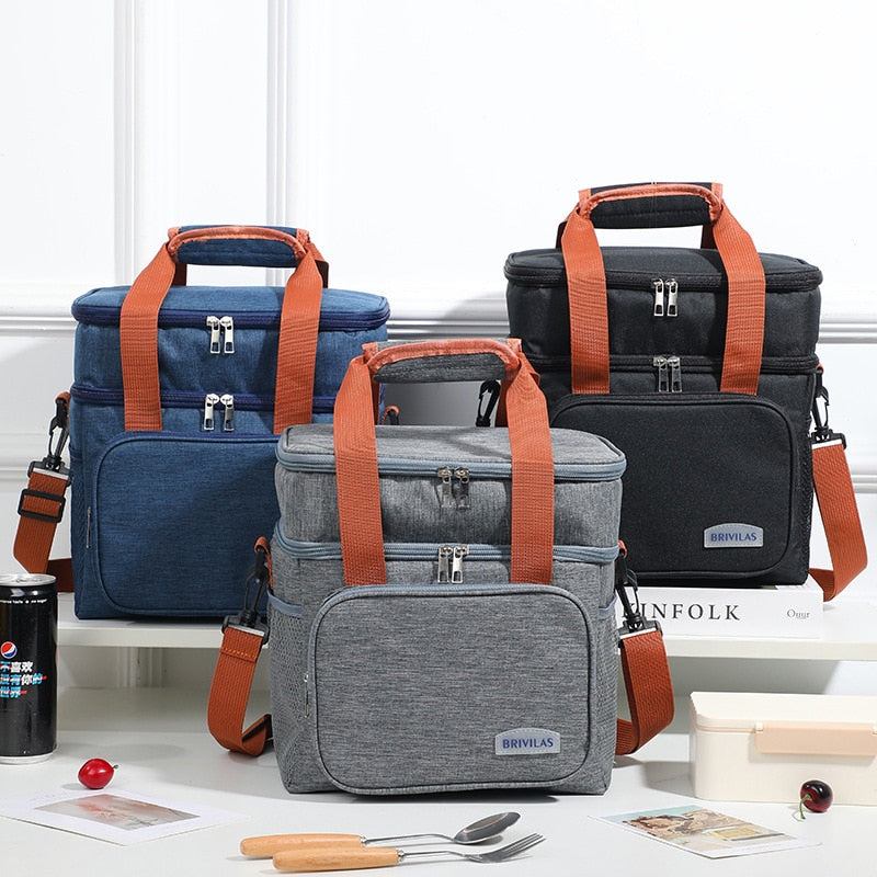 Doppekstöckige Picknick-Tasche