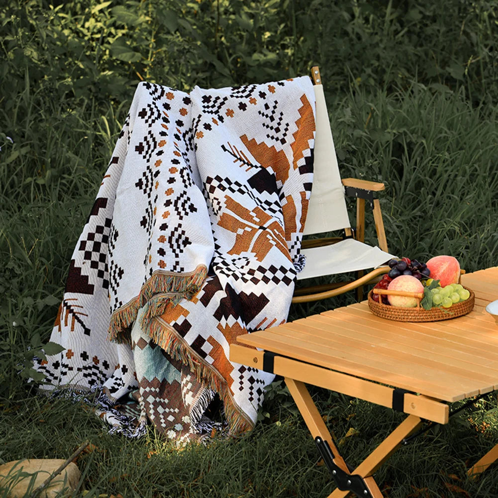 Schöner Outdoorteppich im Bohemian Design