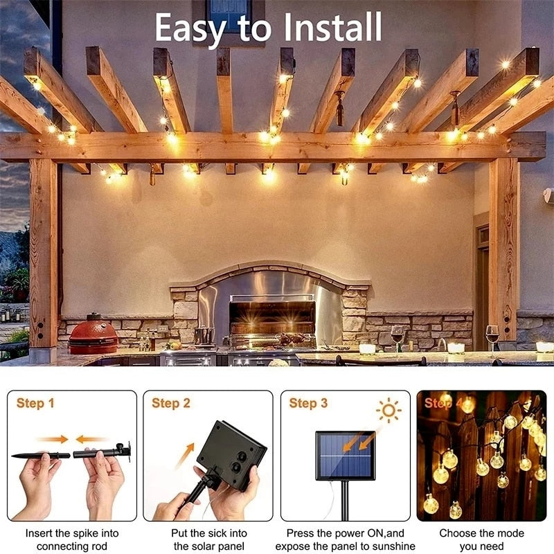 Lichterkette LED für Balkon/Terrasse