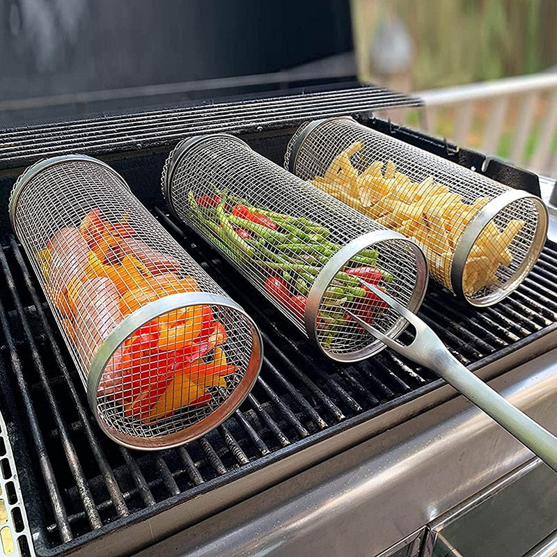 Grillkorb für Gemüse und Pommes Frittes