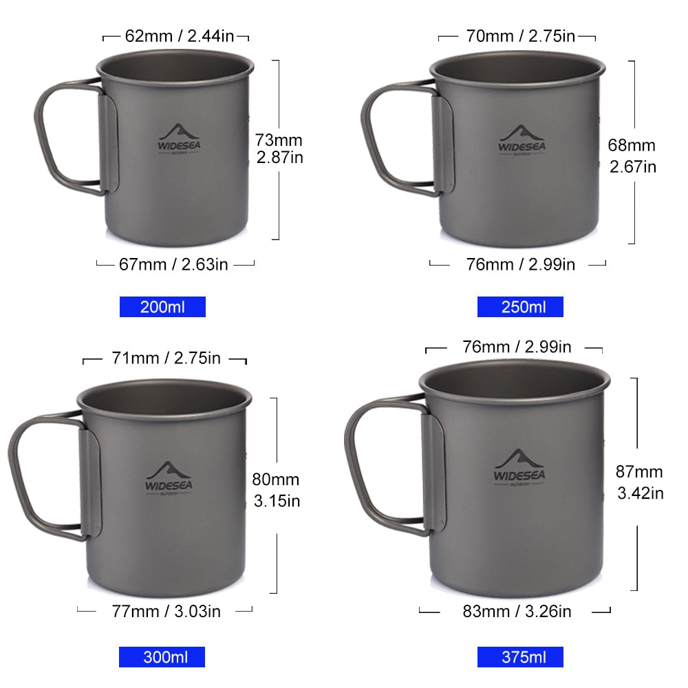 Ultraleichte Tasse aus Titan