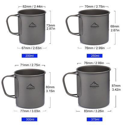 Ultraleichte Tasse aus Titan