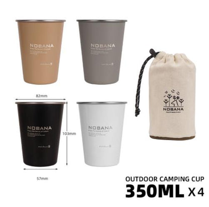 Stylische Camping Becher (4er Set)