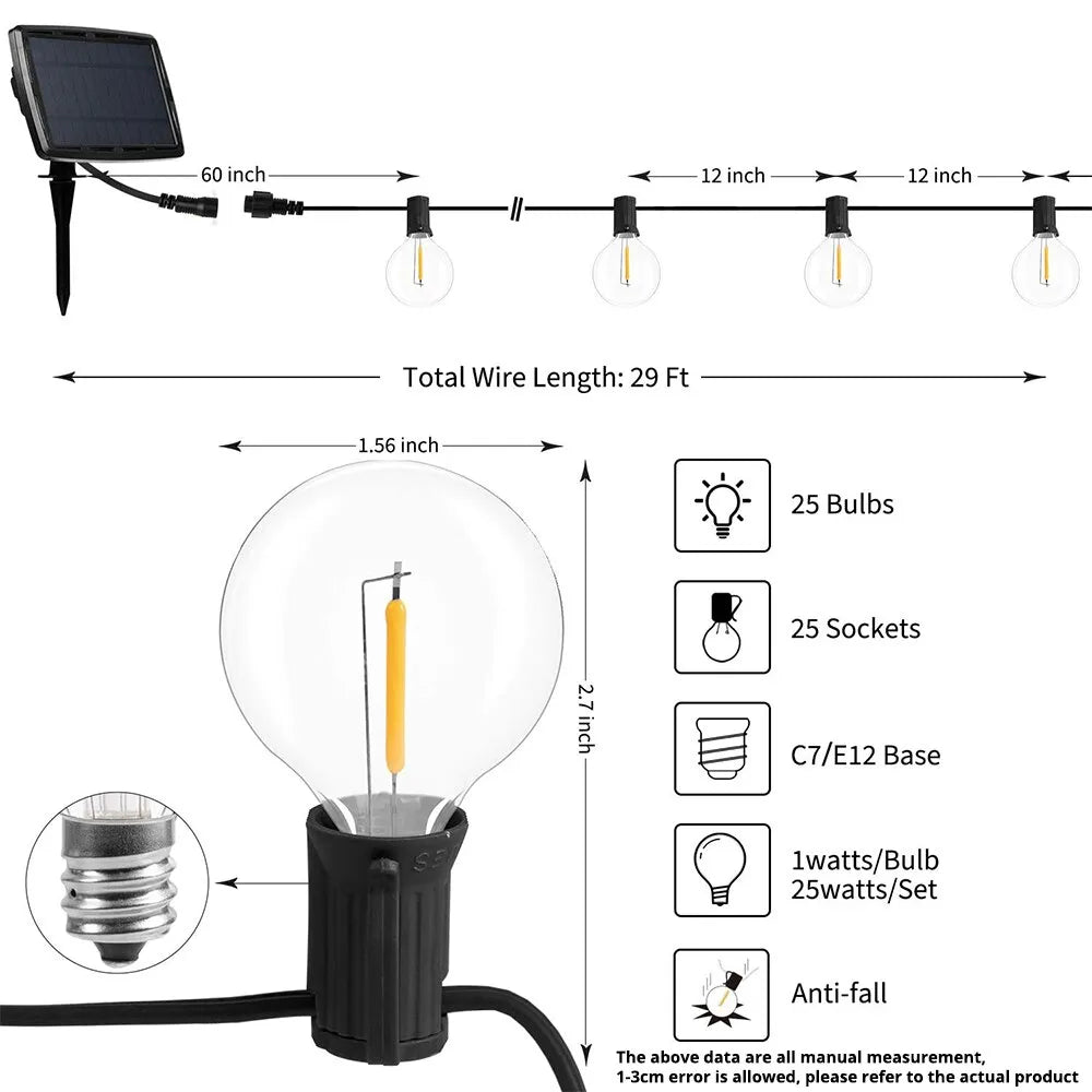 Solar Beleuchtung für Balkon/Terrasse