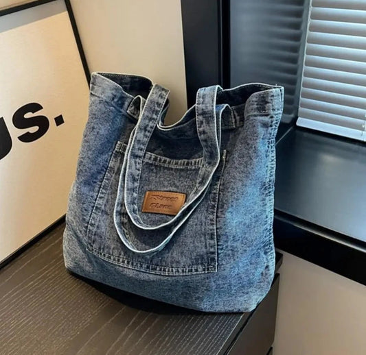 Schultertasche Jeans